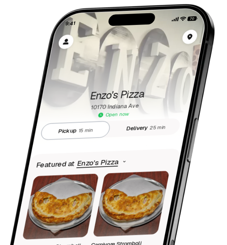 Enzo's Pizza app preview