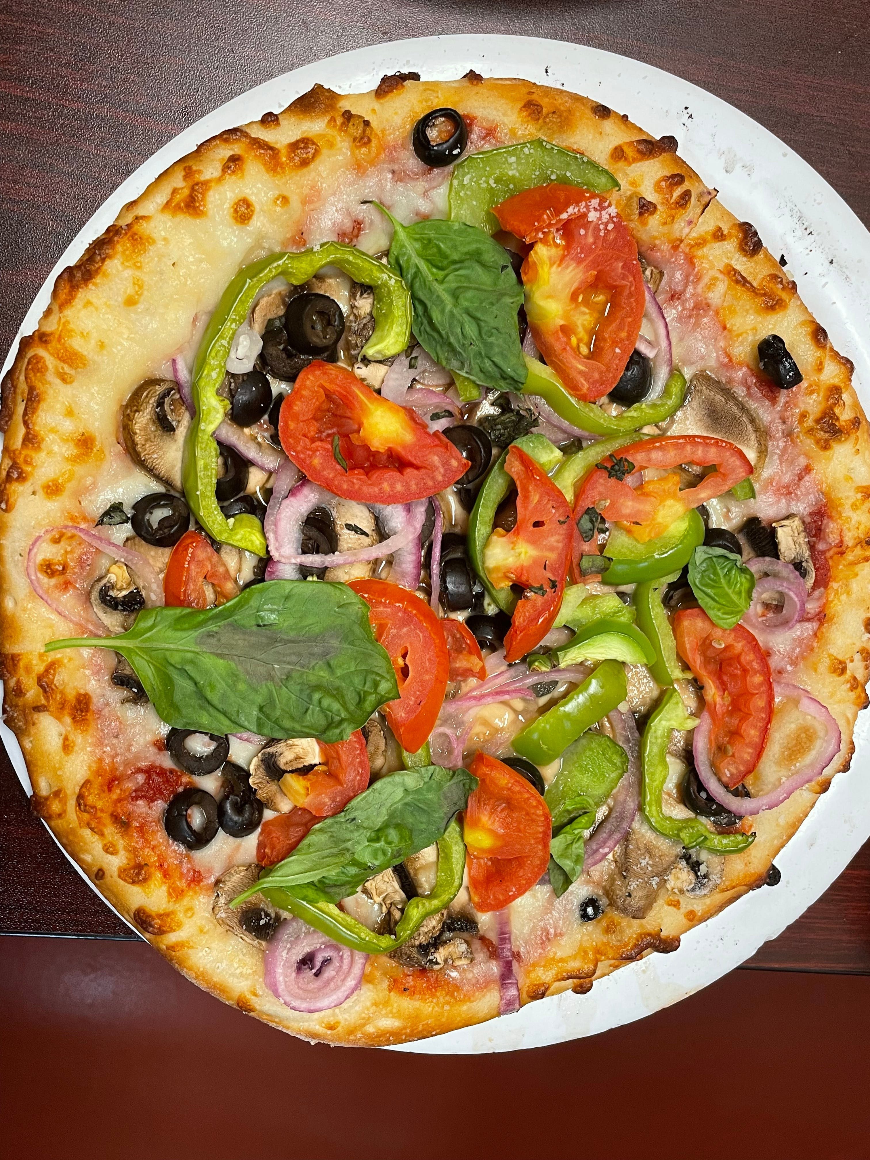 Veggie Supreme Pizza.